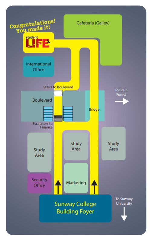 Map to Student LIFE Centre