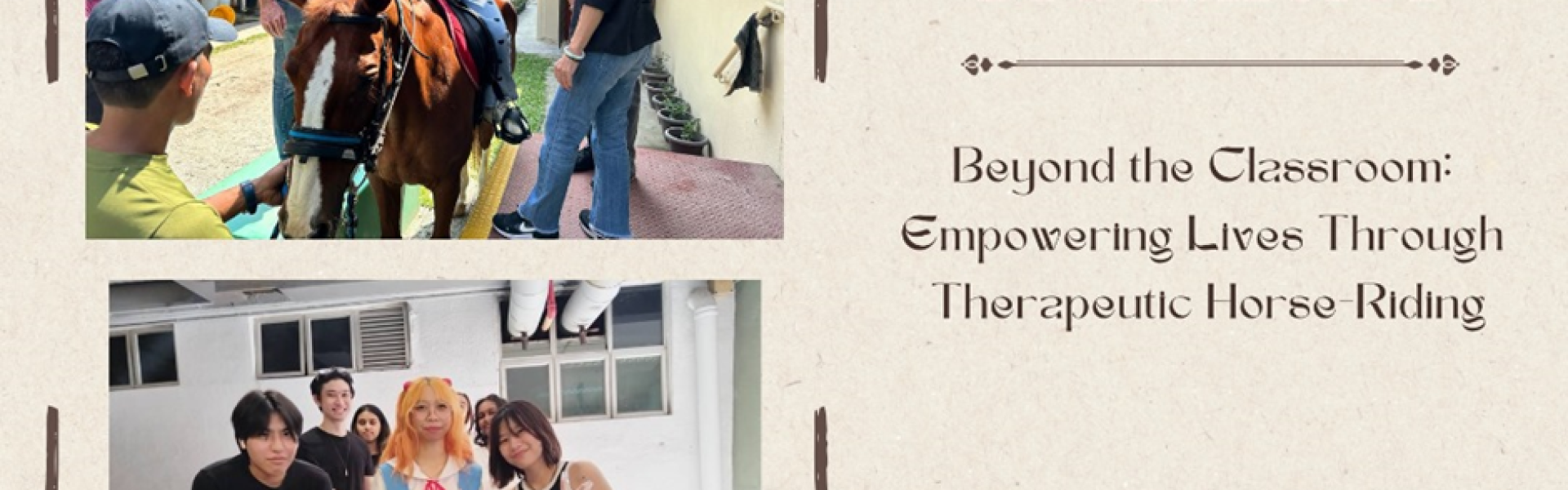 Beyond the Classroom: Empowering Lives Through Therapeutic Horse-Riding